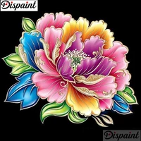 dispaint full squareround drill 5d diy diamond painting blooming flower embroidery cross stitch 3d home decor a12962