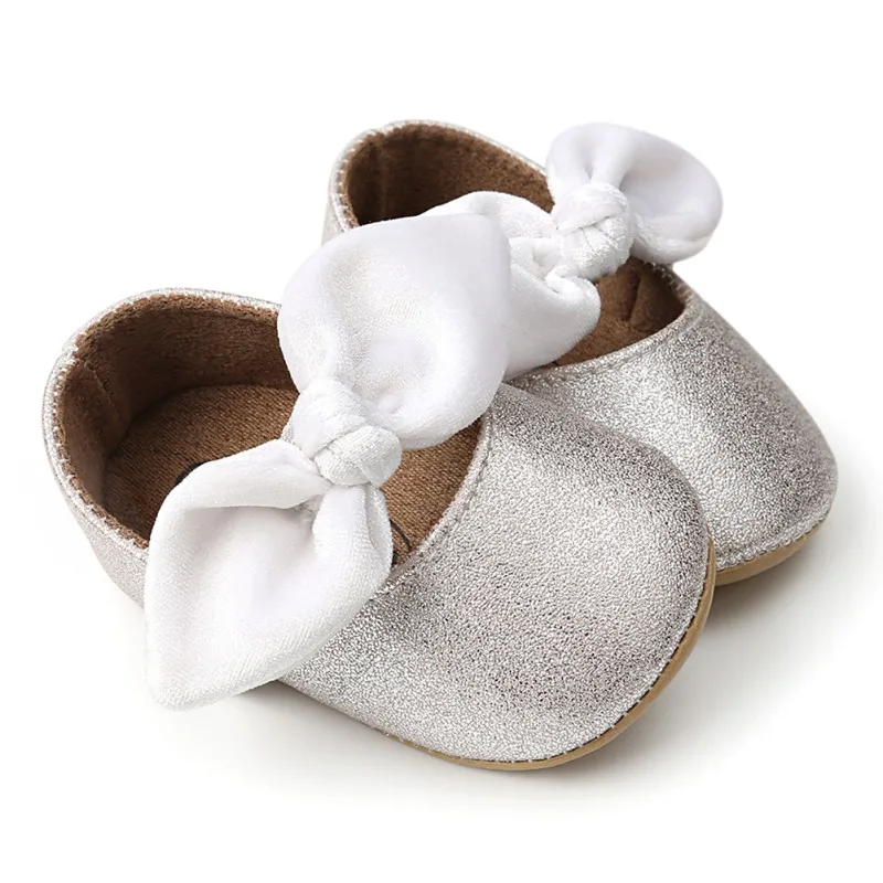 

3 Styles Fashion Baby Girls Shoes Newborn Babe Shoes flora bling Bow PU Leather Prewalkers First walkers Non-slip Shoes