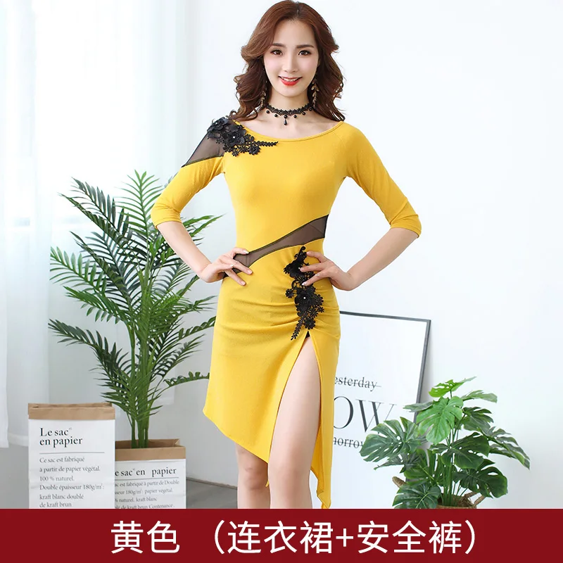 yellow Танца живота Gongfu летний сексуальный тонкий восточный танцевальный костюм - Цвет: yellow