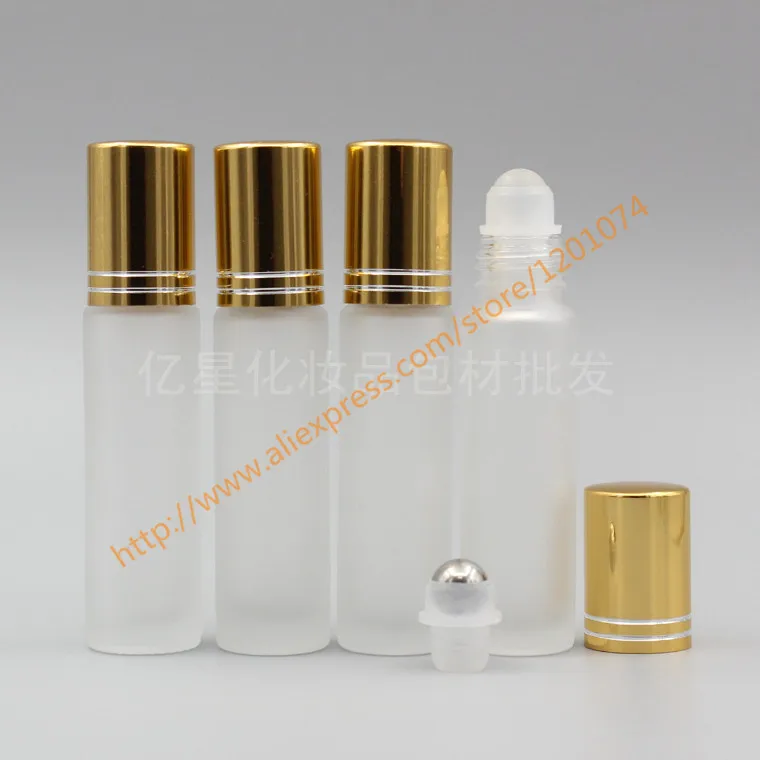 10 мл Прозрачный матовый Стекло бутылка с нержавеющей сталью/Стекло ролик +