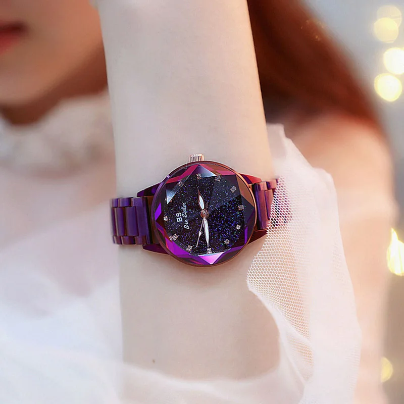 

2018 Women Watches Ladies Watches Top Brand Bling Star Dial Steel Watch Luxury Dress Wristwatch Montre femme Satt relojes