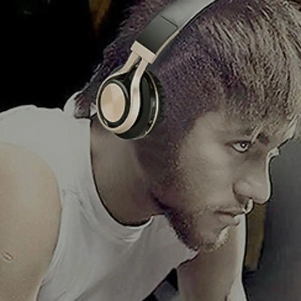 Беспроводные стереонаушники с креплением на голову складные спортивные