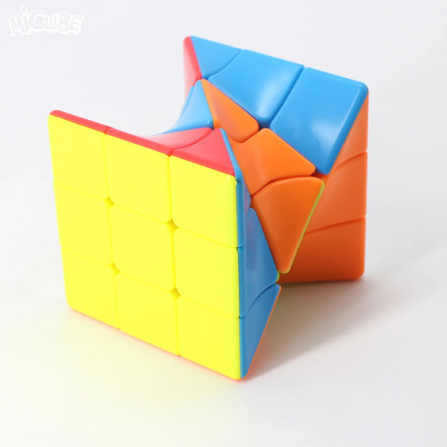 Извилистые 3x3 куб 3x3x3 Волшебные кубики специальные странные Форма головоломка цветной Развивающие игрушки для детей, волшебный куб