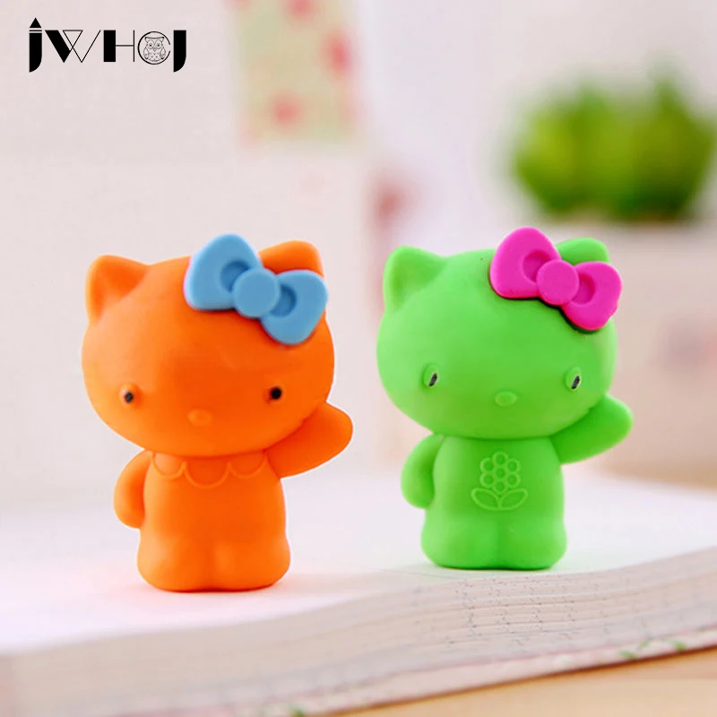 1 шт. милый мультфильм KT кошка моделирование ластик кавайные канцелярские