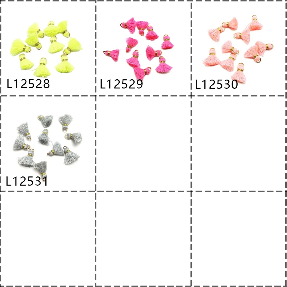 

CHENGRUI L125,1.5cm,tassel,cotton tassel,mini tassel,hand made,earring findings,fringe fabric,fringe cotton,decorative,10pcs/bag