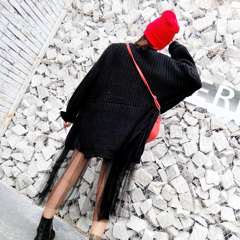 Тайланд Tide бренд 2018 осень новый индивидуальный вязанный кардиган женский