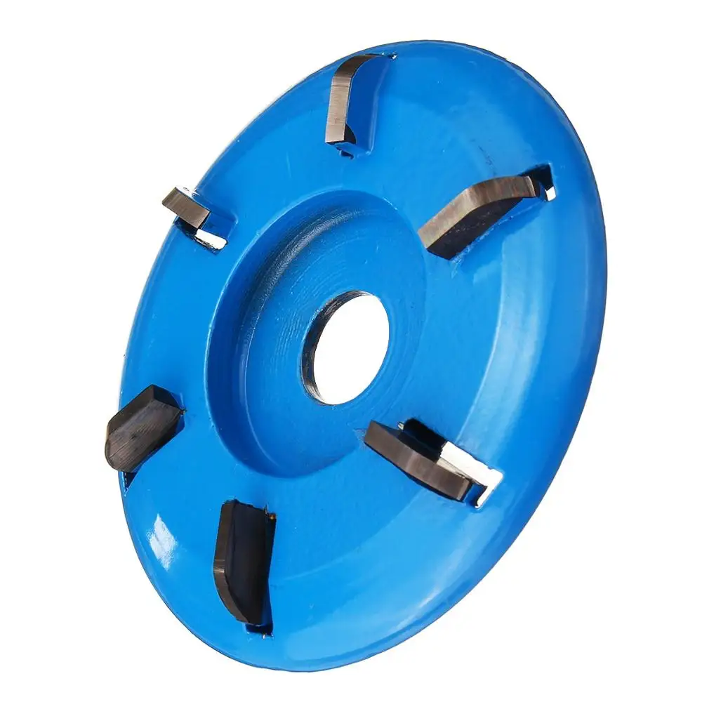 Round blue Мощность резьба по дереву диск угловая шлифовальная машина Деревообработка турбо плоскостная угловая шлифовальная машина вложение круглый/плоский шестизуб фреза - Цвет: Round blue