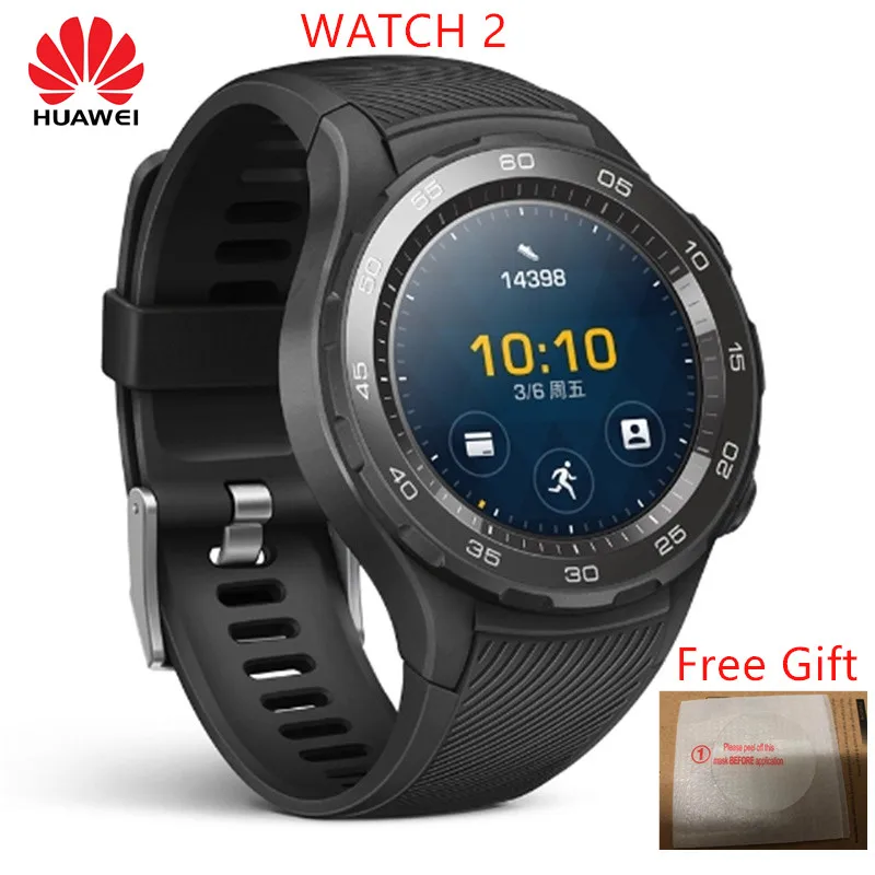 Оригинальные Смарт-часы Huawei Watch 2 с международной прошивкой, поддерживает LTE 4G Телефонный звонок для Android iOS с IP68 водонепроницаемым NFC GPS