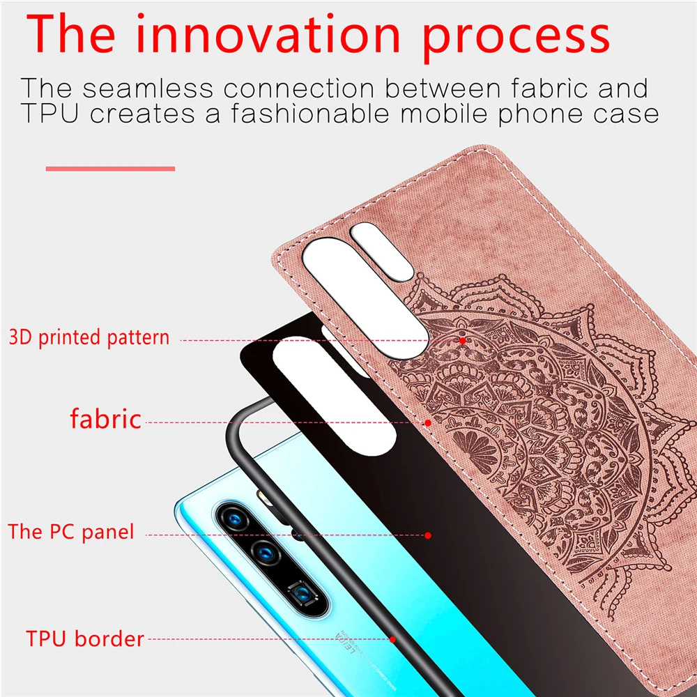Роскошная текстура ткани противоударный чехол для huawei P30 Coque на Pro Чехол магните с