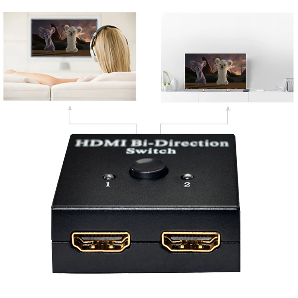 3D Переключатель HDMI проектор 4 K 2 входа на 1 выход 1080 P Plug And Play Full HD