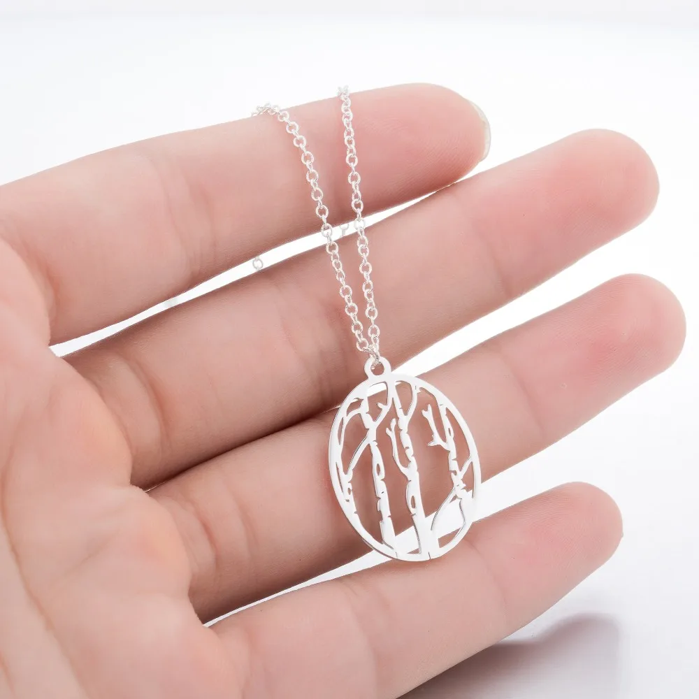 

Daisies Lovely Birch Tree Shape Pendant Pendant Fashion Necklace Gift for Girls and Women Birthday Party