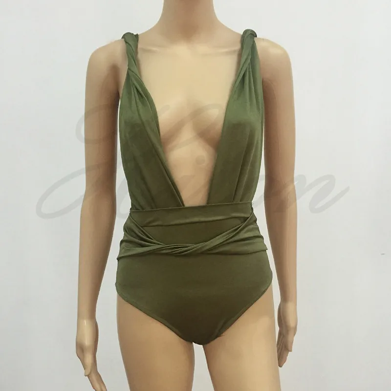 Кудрявый 2017 Новый женский цельный купальник Летний сексуальный черный монокини