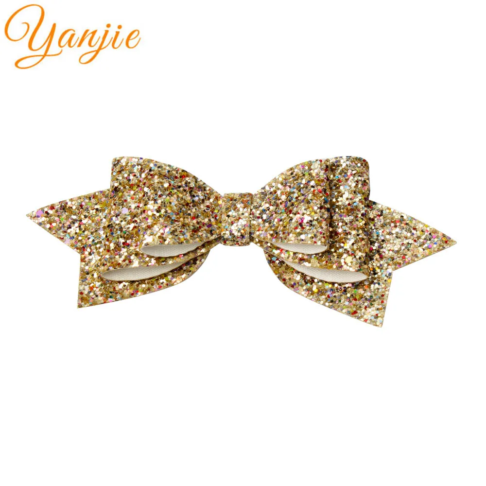 2020 6 &quotБутик мерцающие блестки кожа волос бант заколка Коренастый Блеск Дети
