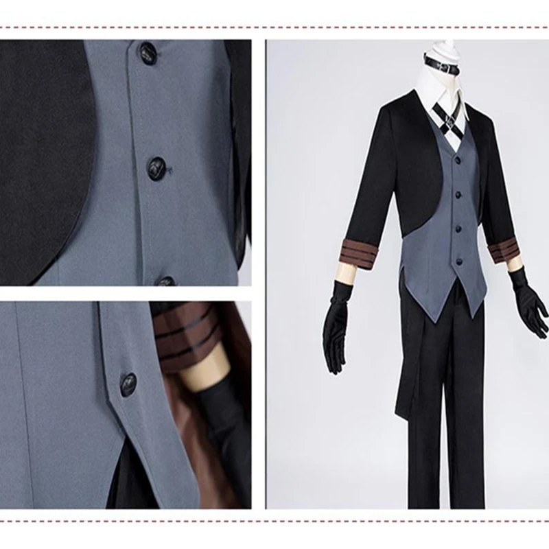 Новое поступление костюм на Хэллоуин пальто для косплея накахары из Бунго