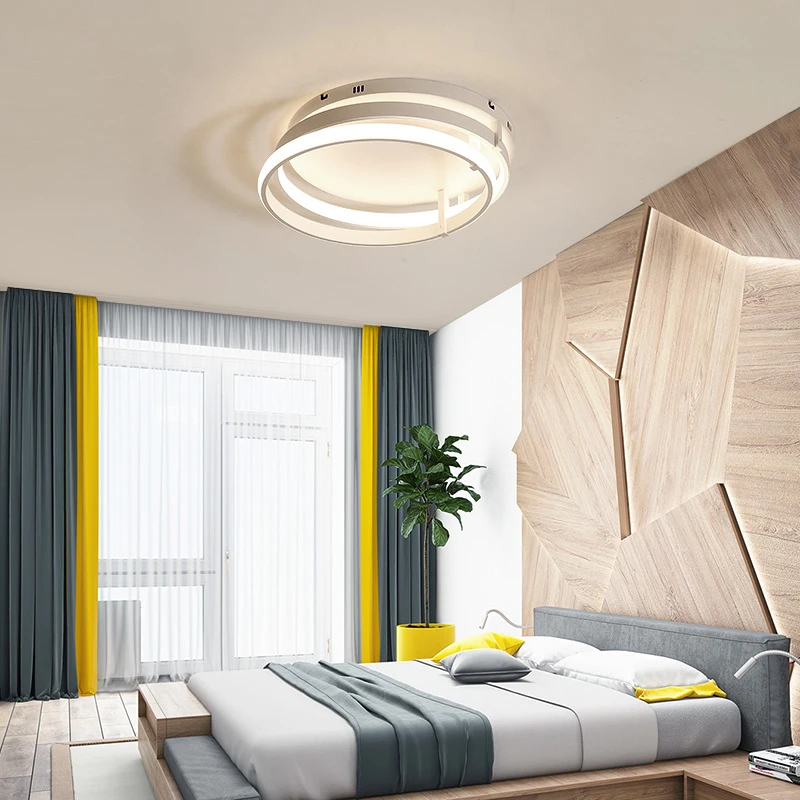 Chandelierrec современные светодиодные потолочные лампы для гостиной, спальни, низкие потолки, затемняющие лампы AC85~ 265 В, светильники для домашнего освещения