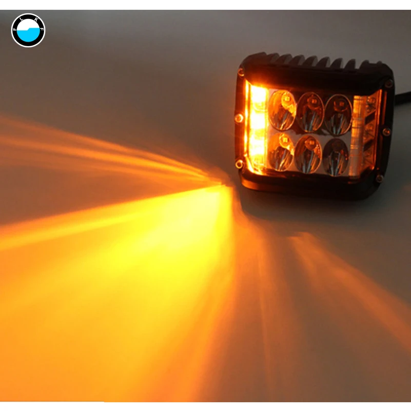 Beste 2 Stuks 4Inch Side Shot Pod Cubes Led Verlichting Rijden Licht Voor Toyota Off Road Ford Gmc Dodge Boot Atv Utv Suv.