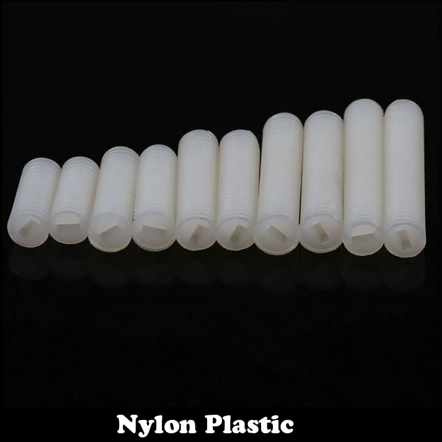 M5 * 25/30/35/40/50 M5x25/30/35/40/50 Nylon66 пластиковая белая изоляция плоская точка минус