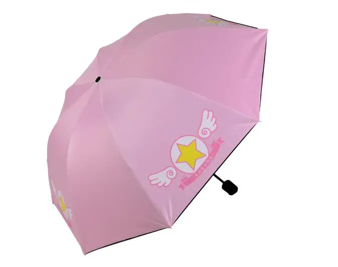 Новинка, Розовый Зонт Sakura Girl, аниме, детский зонтик, Солнечный дождь, для женщин, Parapluie, для студентов, девочек, складной зонтик, подарки