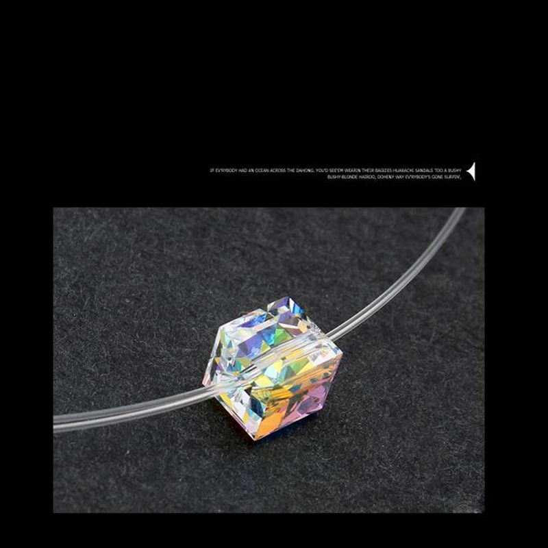 Новинка ожерелья-Чокеры на тонкой прозрачной цепочке без аллергии украшенные