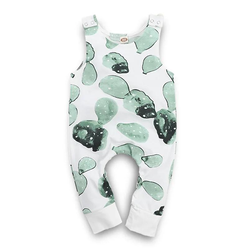 Комбинезон для новорожденных с рисунком кактуса комбинезон без рукавов