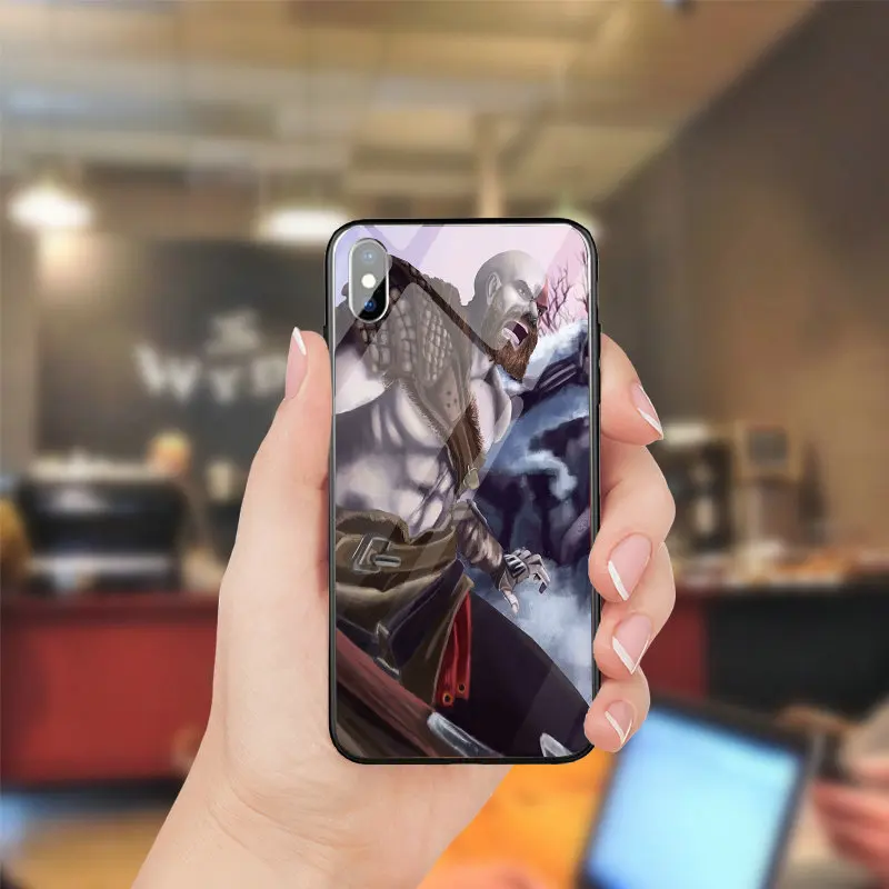Модные Кратос Бог войны закаленное Стекло Transprent мобильного телефона Caess для Iphone 5