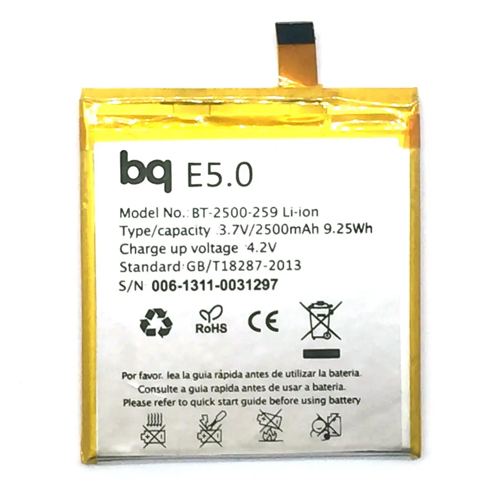 1 шт. Высококачественная новая Оригинальная батарея BQ E5.0 для Aquaris E5 FHD E5|battery for|battery