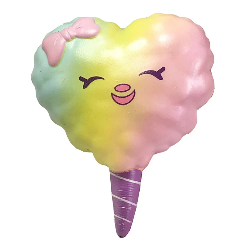 

1 шт 13 см Jumbo Heart Slow Rising Cotton Candy Squishy Kid Toy Collectibles мягкий милый мультипликационный машмаллоу новый подарок