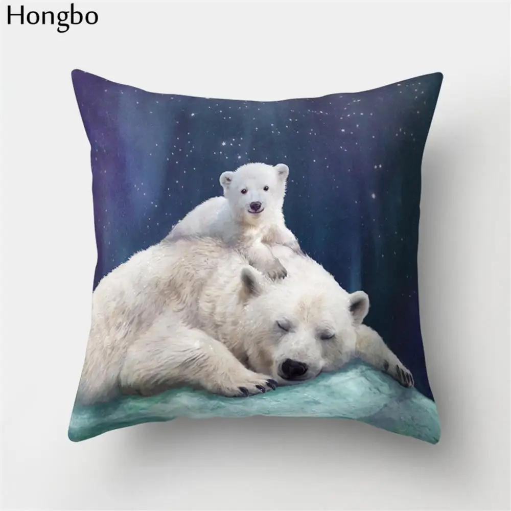 12 Hongbo 1 шт., милый чехол для подушки С Рисунком Тигра, волка, собаки, кота, Ленивца, пингвина, оленя, лося, наволочка для дивана, наволочка, домашний декор - Цвет: 12