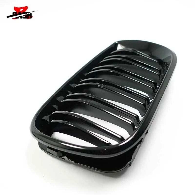 DASH Dual Slat передняя решетка радиатора для BMW E46 4D Седан 2002 2005 блестящий черный