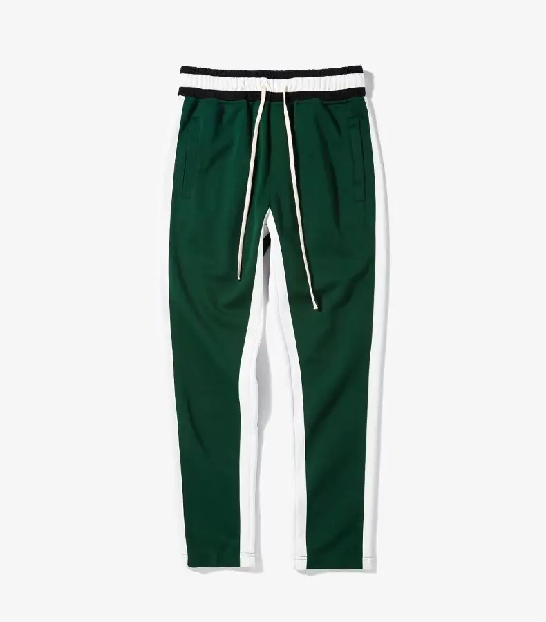 Хай стрит 2018 новая Длинная сторона полосатые штаны модная повседневная одежда в