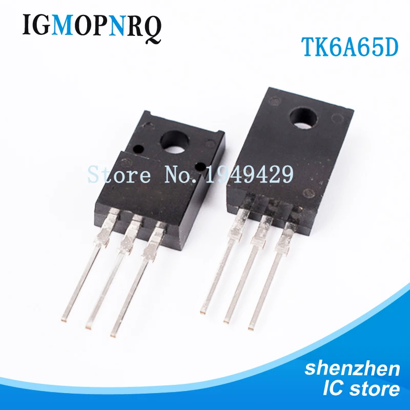 10 шт. TK6A65D K6A65D TO 220 MOSFET N Ch FET 650V 4 0 s IDSS мкА. 95 Ом Новинка|10 pcs|v |