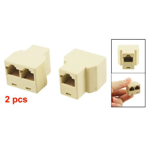 Promotion!2 Pcs 3 Way RJ45 LAN Network Ethernet Splitter Connector khaki | Обустройство дома