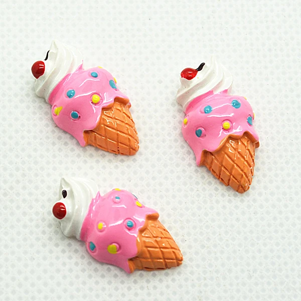 

resin ice cream flat back cabochon craft 12mm*22mm 50pcs/lot