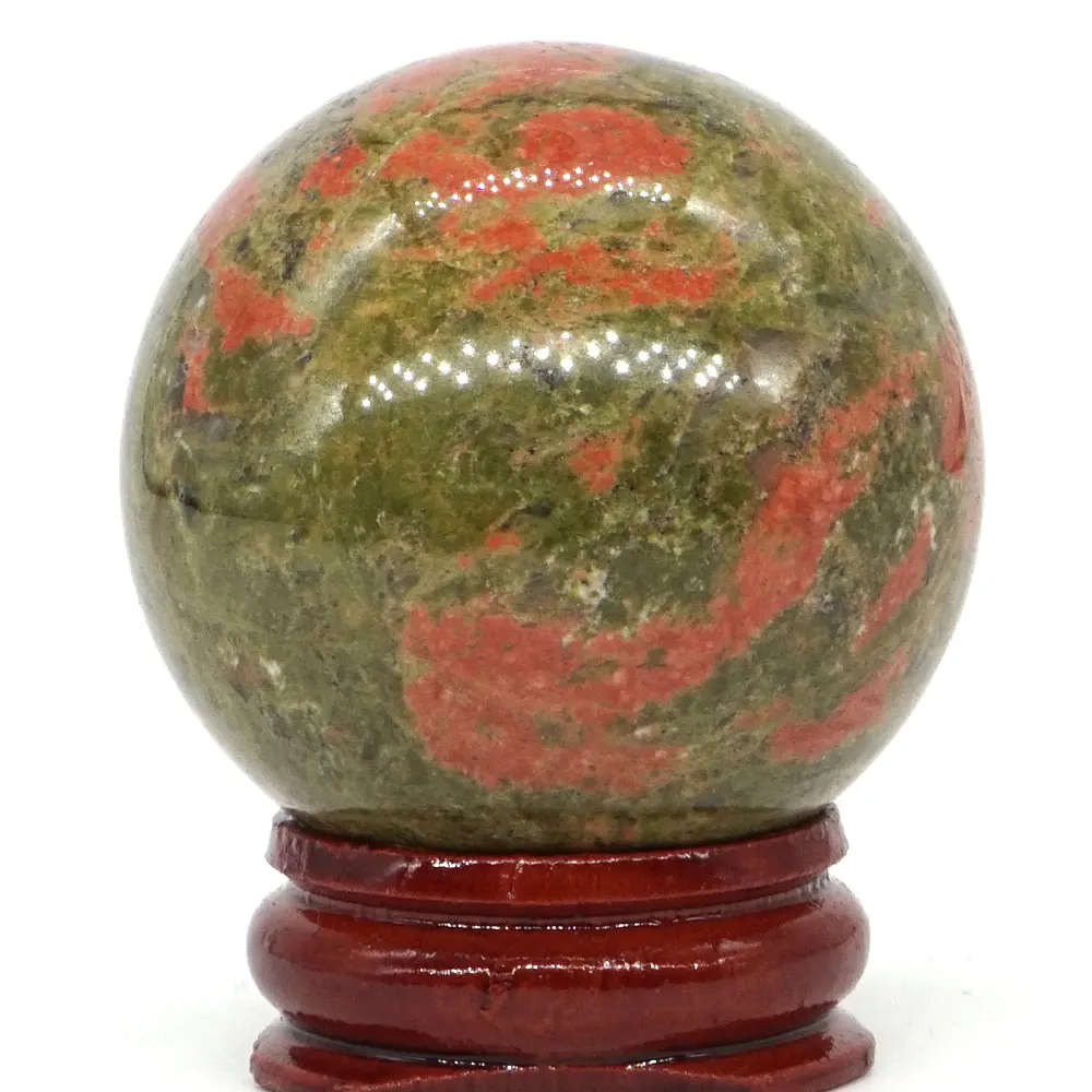 Натуральный камень унакит шар натуральный минеральный кварцевая Сфера ручной