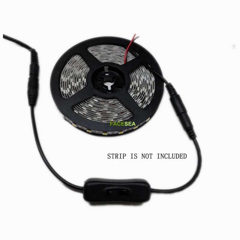 

10 ~ 50Pcs 5.5*2.1mm DC Female Male Power Cable Connector Plug adaptor In Line On Off Switch Jack Wire For CCTV LED Strip Light