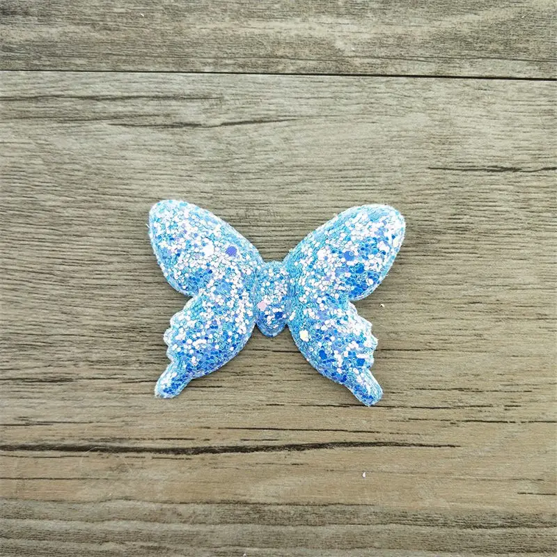 blue-7pcs 7 шт./лот Милая бабочка аксессуар для волос для повязки на голову заколки для волос пайетки для поделок бантики "Бабочка" для головных уборов модная повязка на голову для девочек - Цвет: blue-7pcs