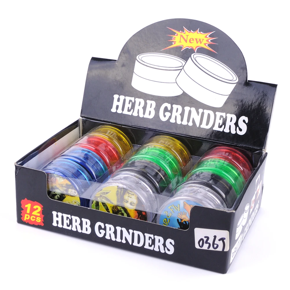 Дробилка из твердого пластика для трав и табака 12 шт./лот 60 мм|grinder accessories|grinder