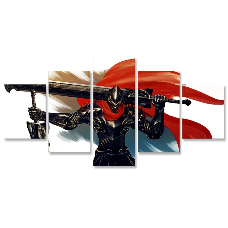 Персонаж Аниме Overlord настенная живопись 5 шт. украшения стены Современная маслом