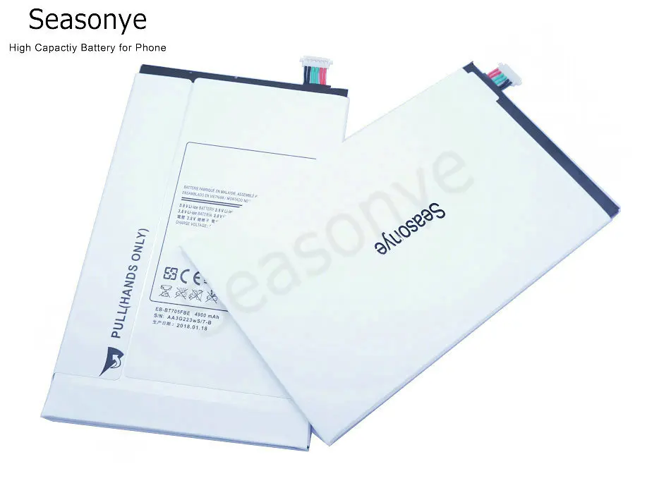 Seasonye 4900 мАч/18.62Wh EB-BT705FBE/EB-BT705FBC Замена Батарея для samsung Galaxy Tablet Tab S 8,4 SM-T700 T700 T705