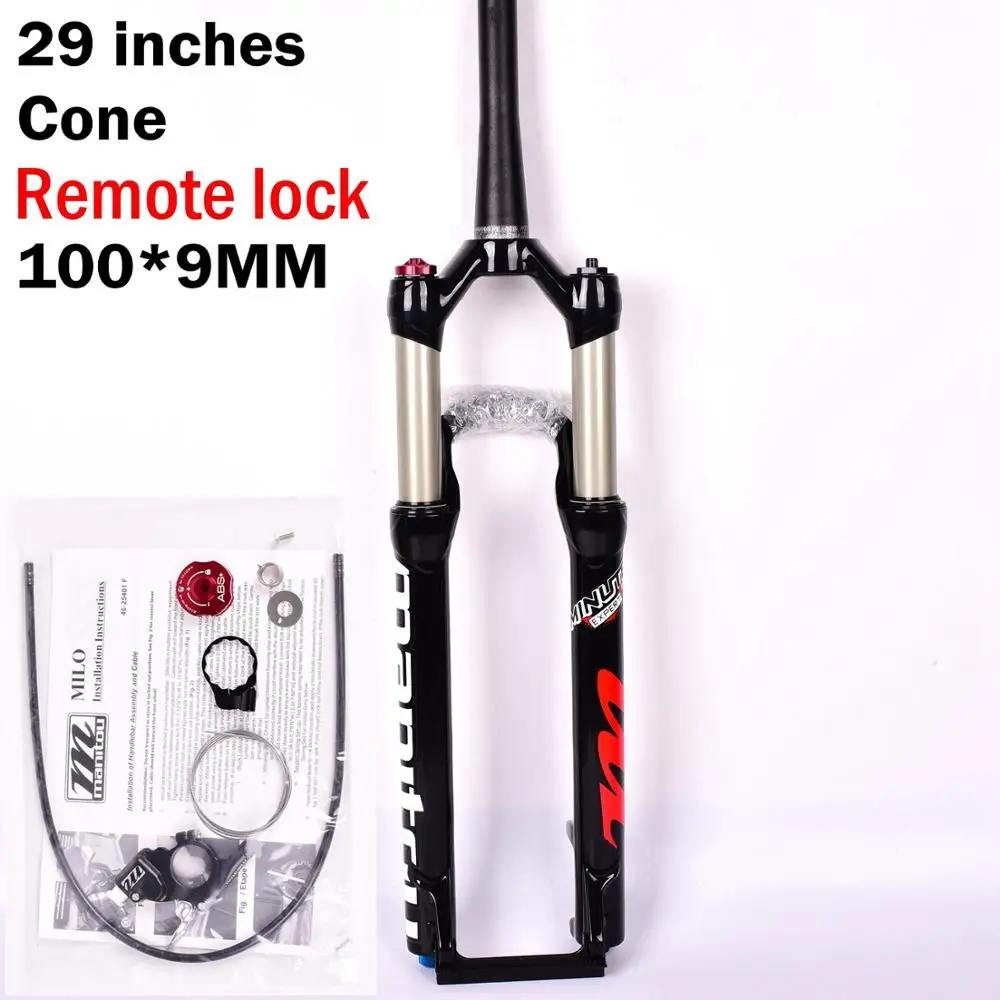 29 Cone remote BK Велосипедная вилка Manitou suspension MINUTE EXPERT 27,5 er 29 дюймов, воздушные вилки для горного велосипеда, пульт дистанционного управления pk MACHETE COMP MARKHOR 100*9 мм AM - Цвет: 29 Cone remote BK