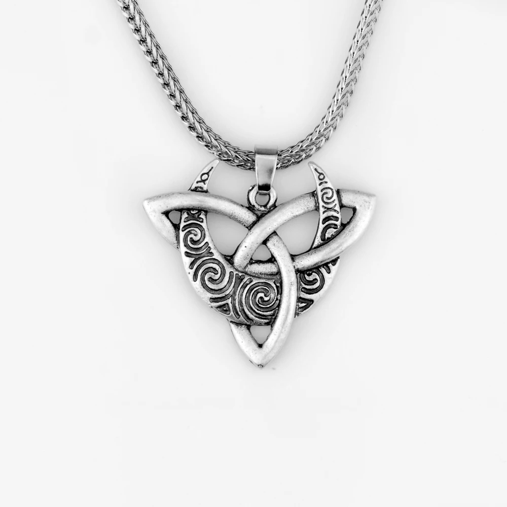 1 шт. ожерелье кельтики треугольник Луна подвеска Triquetra Племя Ювелирные изделия Готический языческий кулон CT632