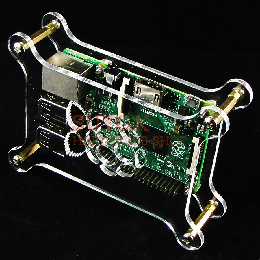 Внешний прозрачный акриловый чехол для Raspberry PI 2 PI3 model B 3B|Аксессуары