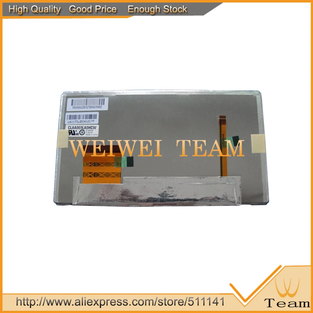 

Replacement For 6.9" inch CLAA069LA0HCW LCD Car GPS Navigation Lcd Screen