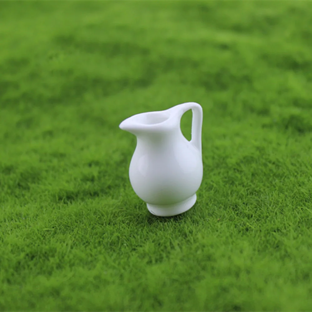 

1Pcs 1/12 Dollhouse Miniature Accessories Mini Ceramic Kettle Simulation Furniture Toy for Doll House Decoration
