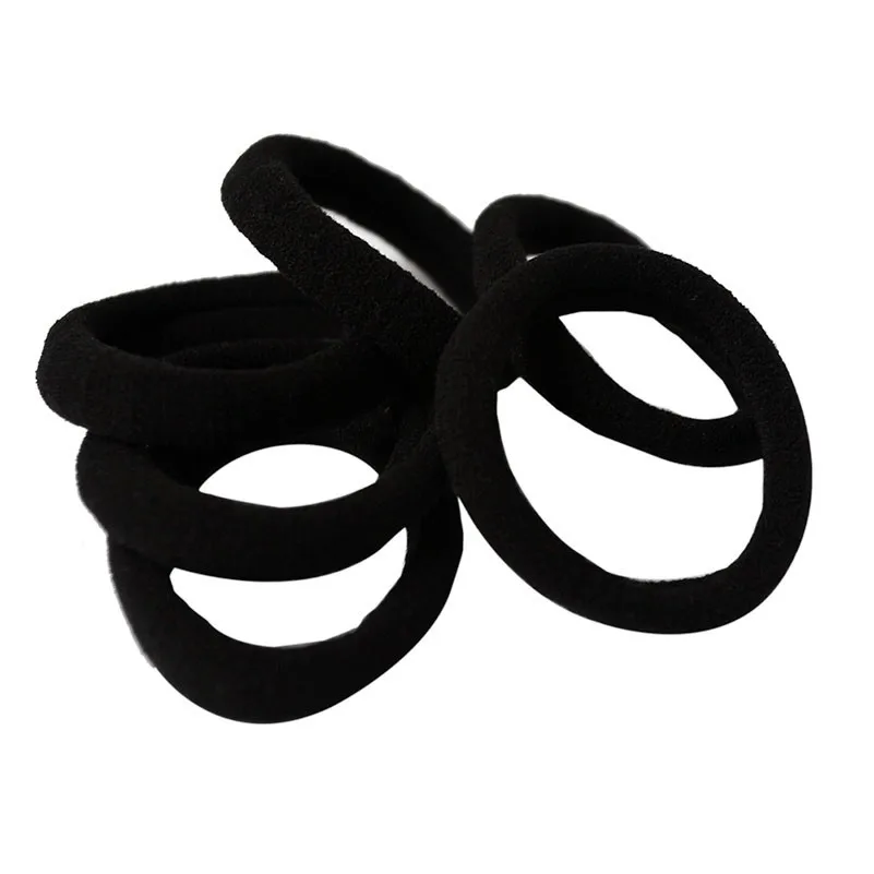 

10Pcs/lot Black Elastic Hair Ties Bands Rope Ponytail Holders Headband Scrunchie Styling Accessories Baby Girls Women