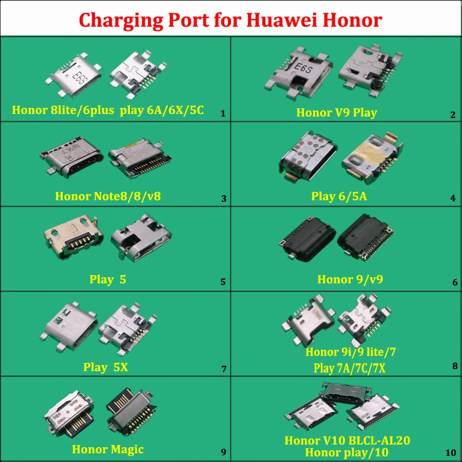 Микро Мини usb зарядный порт разъем док для Huawei honor 8lite/6plus v9play note8/8/v8 /9/v9