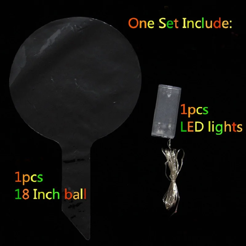 5 шт. Led Light Up BoBo воздушный шар мигающий цвет наполнитель прозрачные воздушные шары