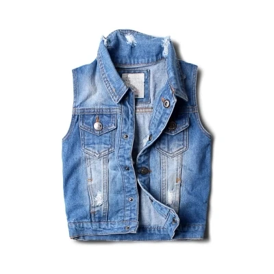 2018 для маленьких детей джинсовый жилет От 2 до 8 лет новое поступление модные