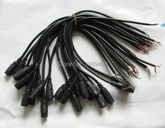 10 шт. 22AWG прямой штекер постоянного тока 5 5x2 1 мм Одна Головка 5*2 гнездо с шнуром