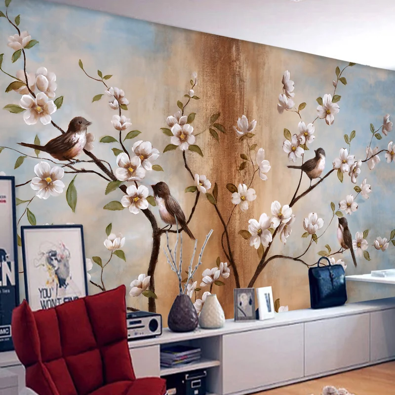 Фото на заказ 3d обои винтажная картина маслом для гостиной спальни задний фон